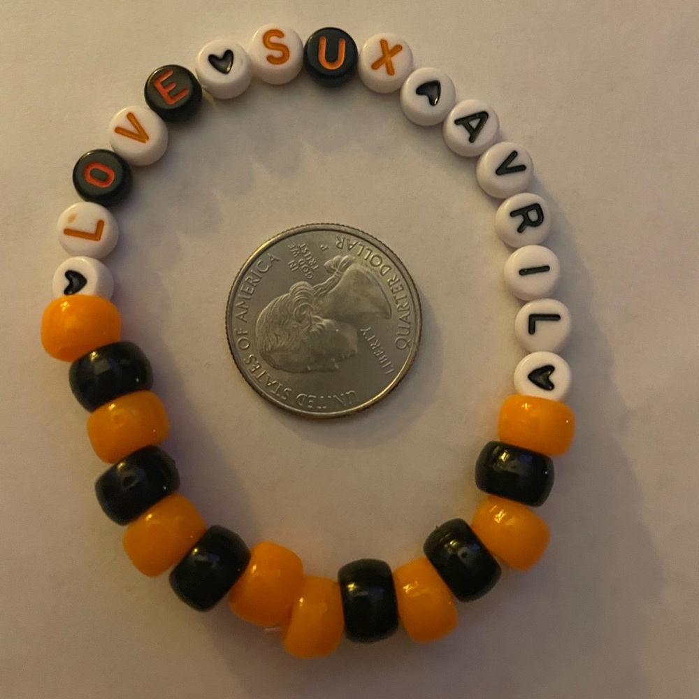Colorful Beaded Bracelet with Letter Beads